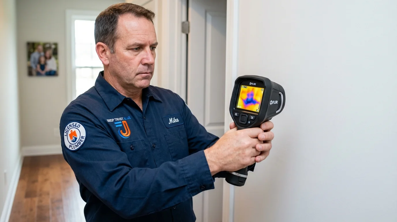 Thermal imaging leak detection by Johns Plumbing LLC in South Hadley